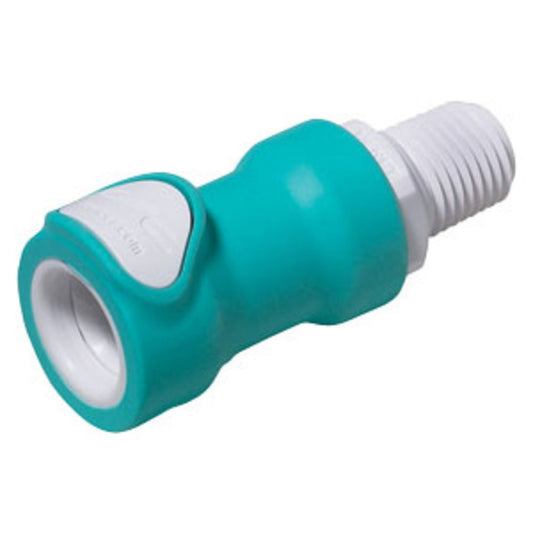 NS4D10004BSPT06 ABS Valved Male Thread Coupling Body 1/4 BSPT