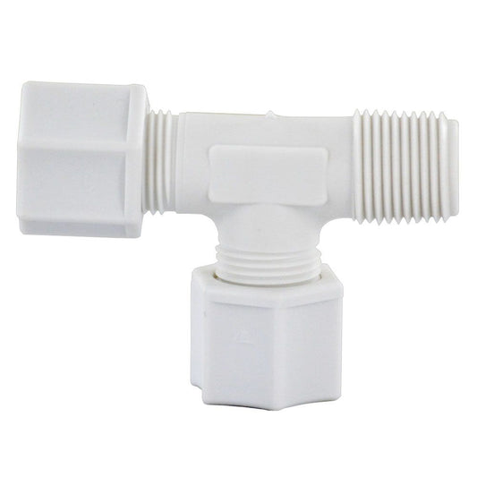 JACO 75-4-4-N-O Nylon Male Run Tee 1/4 OD Tube x 1/4 MPT