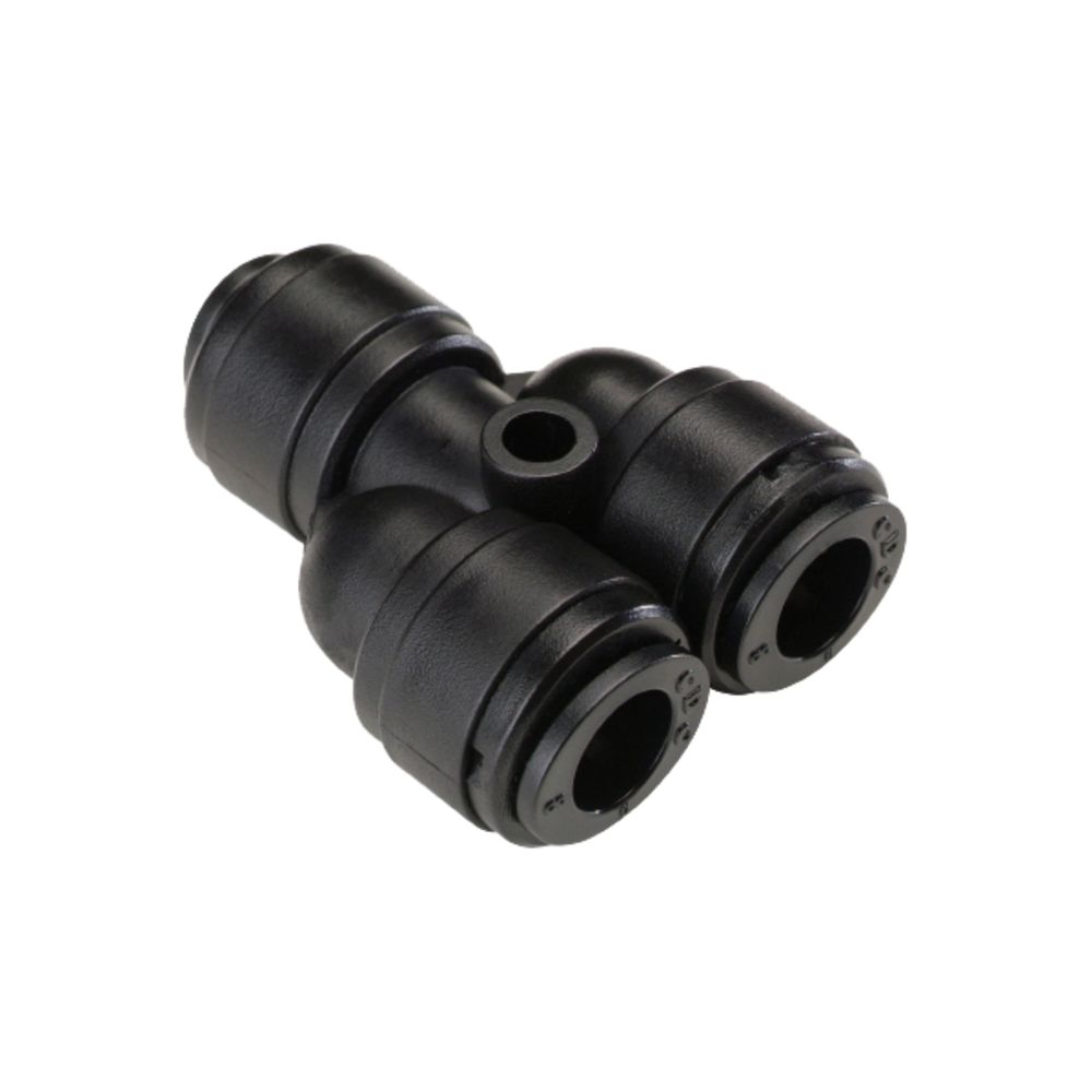 NeoFit - Acetal Black Two Way Divider 3/8" in x 1/4" out