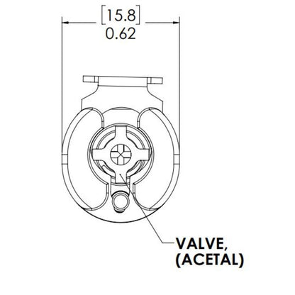 LinkTech 20AC Male Thread Socket, Valved, 1/8" Universal Thread