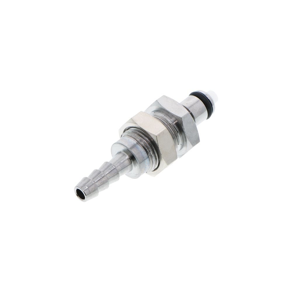 MCD4203 Valved Panel Mount Hose Barb Coupling Insert 3/16 ID Barb
