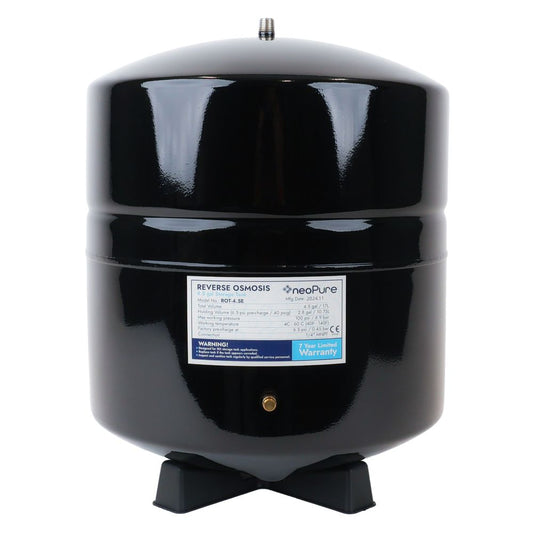 NeoPure Reverse Osmosis Storage Tank 4.5 Gallon OPEN BOX - Black