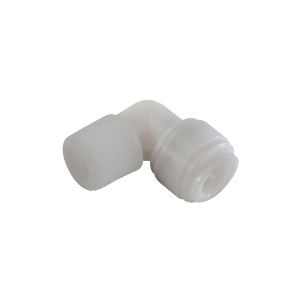 NeoFit - Acetal Natural White Male Elbow 1/4"tube x 1/8"NPTF