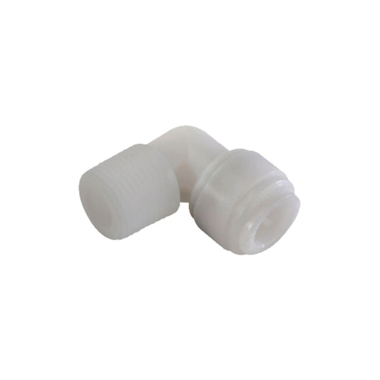 NeoFit - Acetal True White Male Elbow 1/4"tube x 1/8"NPTF