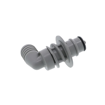 HFCD431212 Valved Elbow Panel Mount Hose Barb Coupling Insert 3/4 ID Barb