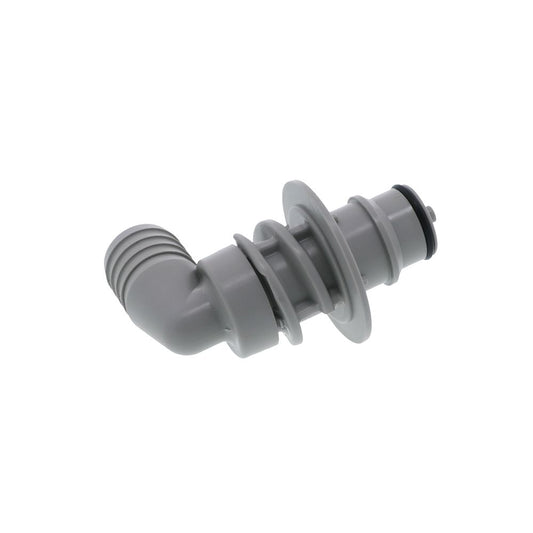 HFCD431212 Valved Elbow Panel Mount Hose Barb Coupling Insert 3/4 ID Barb