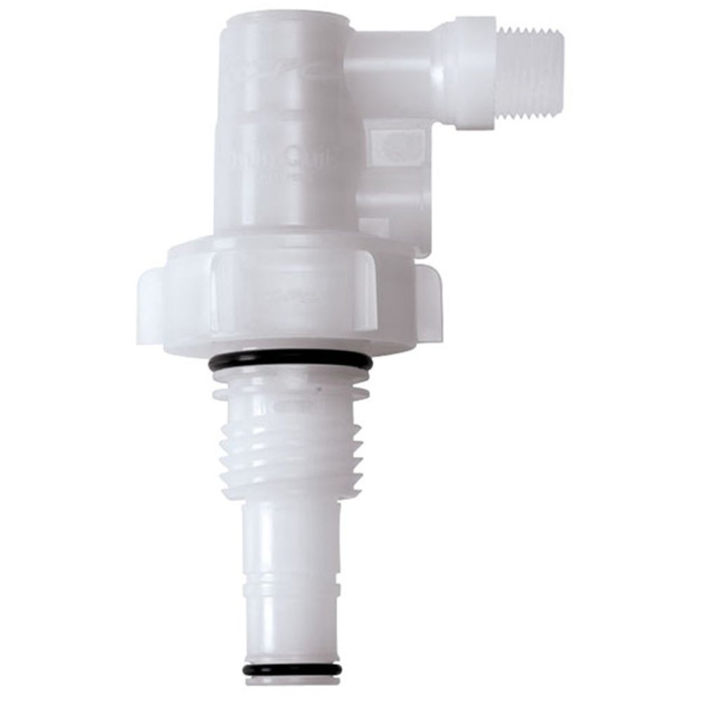 DrumQuik 2770000 PRO PVDF Elbow Coupler Viton O-Rings Hastelloy C Spring - 1/2 MNPT