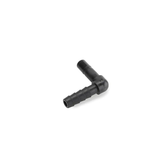 Black Kynar PVDF Tube Stem 90 Barb - 3/8