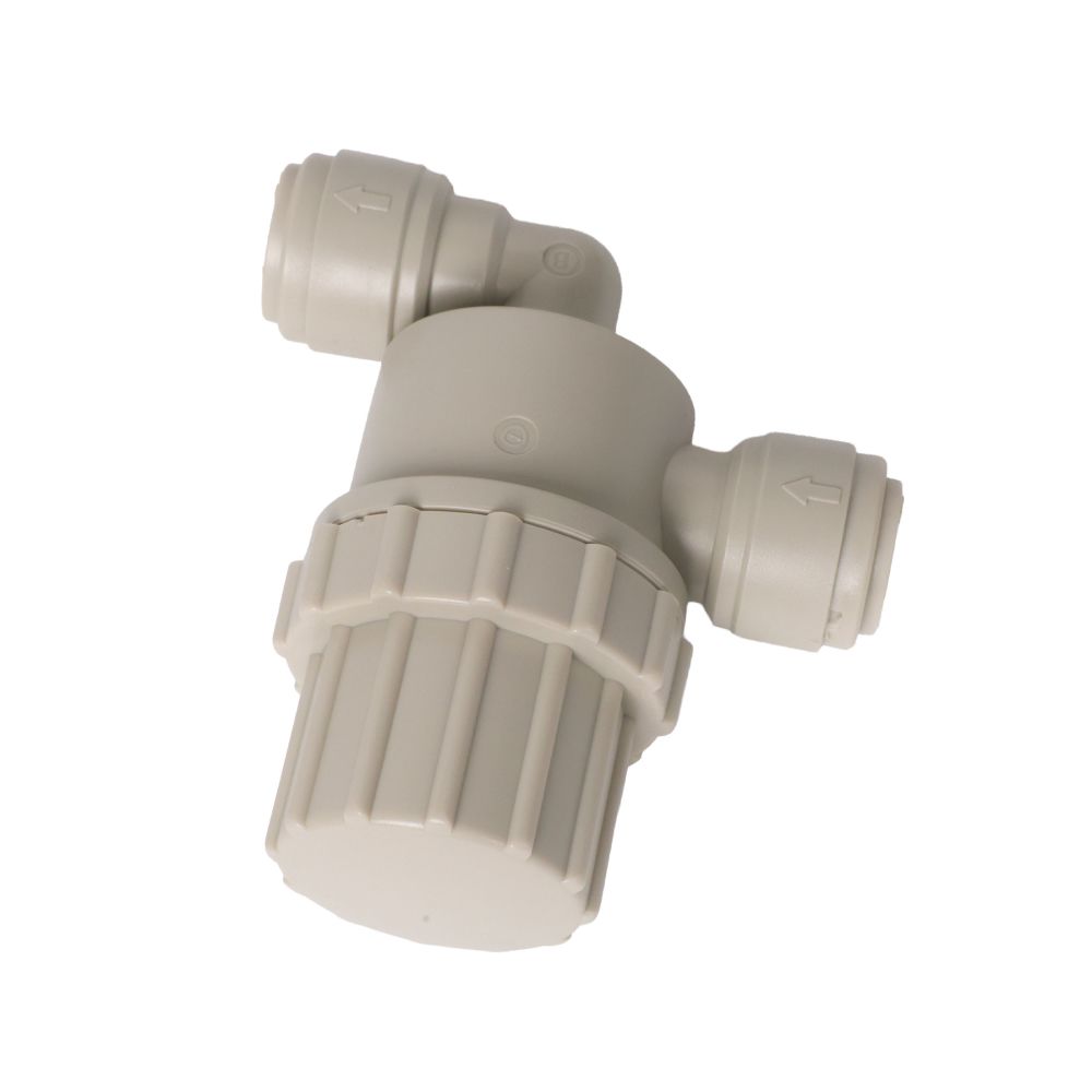NeoFit - Acetal Gray Filter Strainer 3/8" OD Tube x 3/8" Push-in 100 mesh [150 mic]