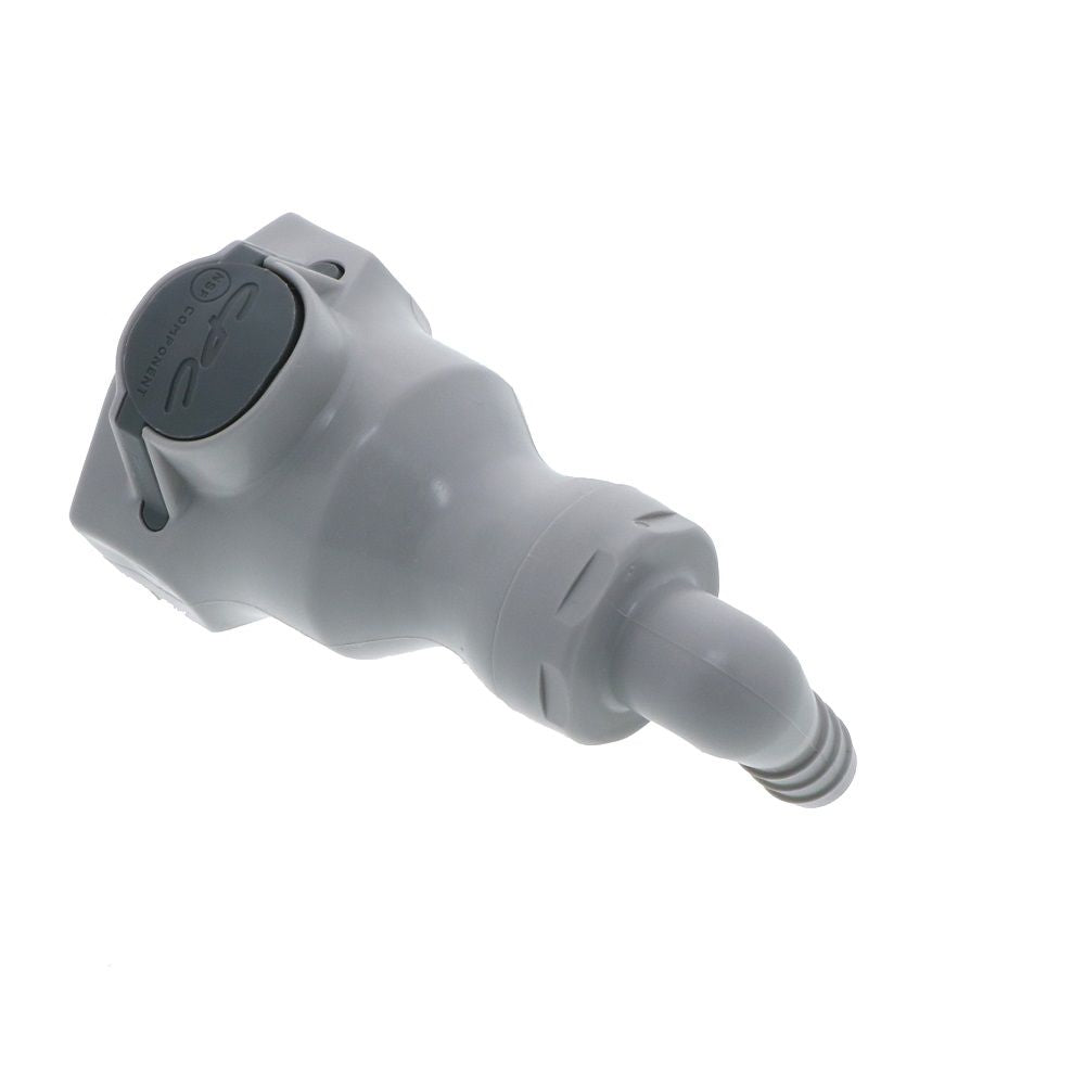 UDC Valved Elbow Hose Barb Coupling Body - 3/8 ID Barb Silicone O-Ring