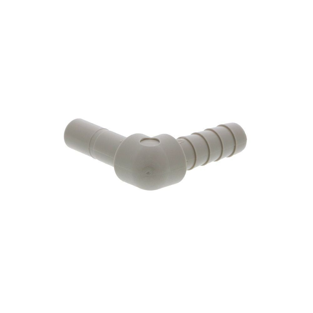 DMfit Stem Elbow Barb Connector  - 1/4" OD Stem x 1/4" ID Barb