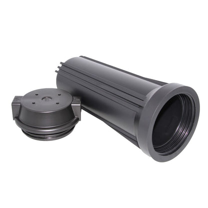 10" Neo-Pure SlimLine Flat Cap Housing NSF Black Cap/Black Sump 3/8" No Pressure Relief
