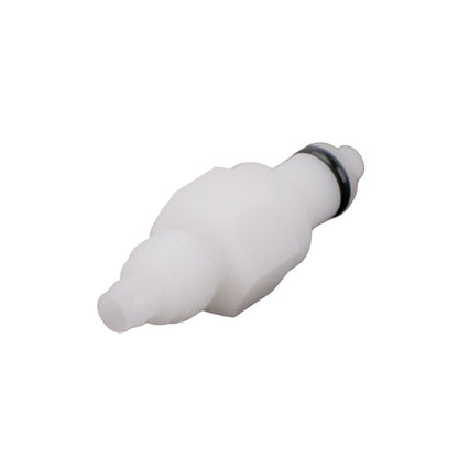LinkTech 20AC Series Straight Male, Valved, 1/4" PTF, Natural Acetal, Buna N