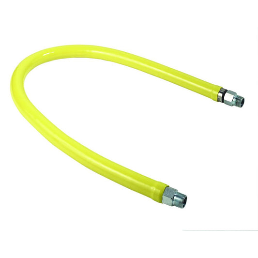 T&S Brass HG-2D-36S Safe-T-Link Gas Hose, SwiveLink, 3/4 NPT x 36" L