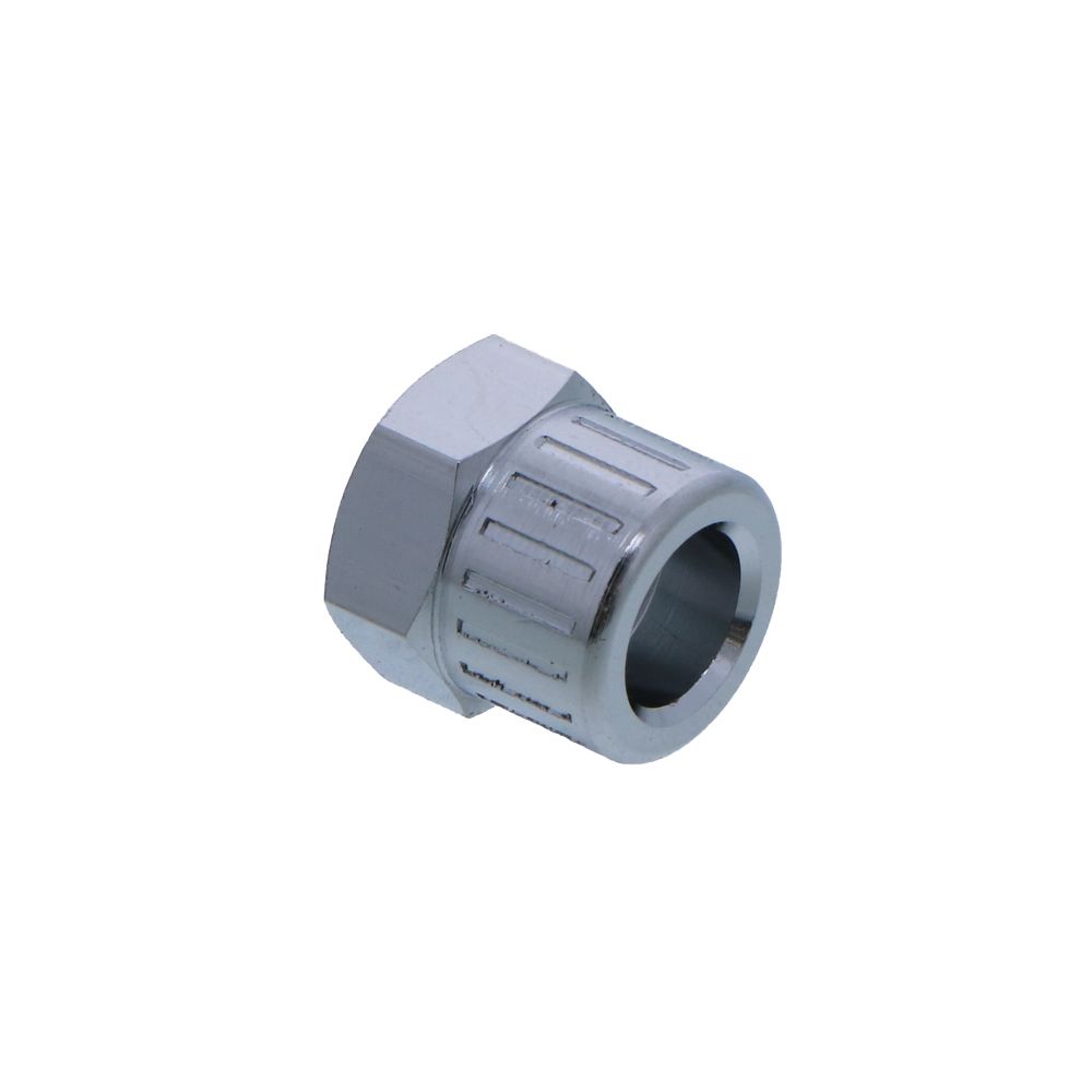 1/4" PTF Ferruleless Chrome Plated Nut for Polytube [Colder 100800]