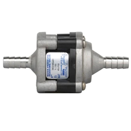 SHURflo 183-150-01 Water Pressure Reducer Valve - 50 PSI - Inlet/Outlet 3/8" Barb - SS Fittings & Body