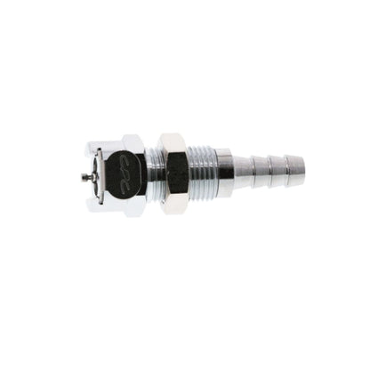 MCD1604 Valved Panel Mount Hose Barb Coupling Body 1/4 ID Barb