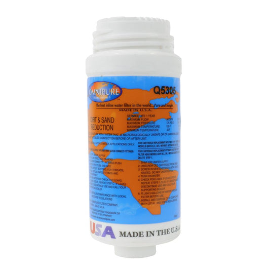 Omnipure Q5305 6" x 2.5" Twist Off 5mic Sediment Filter