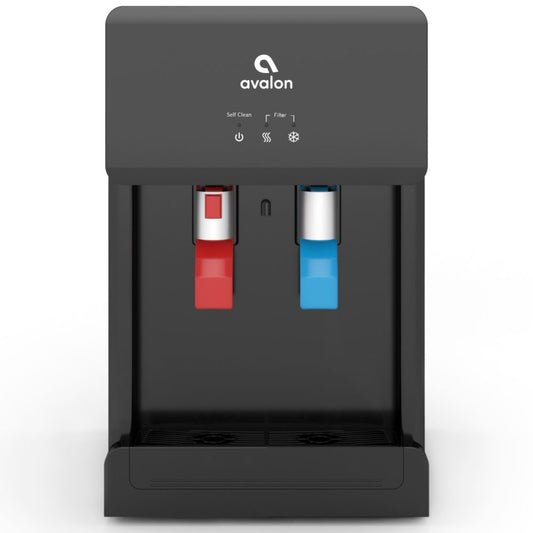 Avalon Countertop Self Cleaning Bottleless Water Cooler Water Dispenser - Hot & Cold Water, NSF Certified Filter- UL/Energy Star Approved- Black