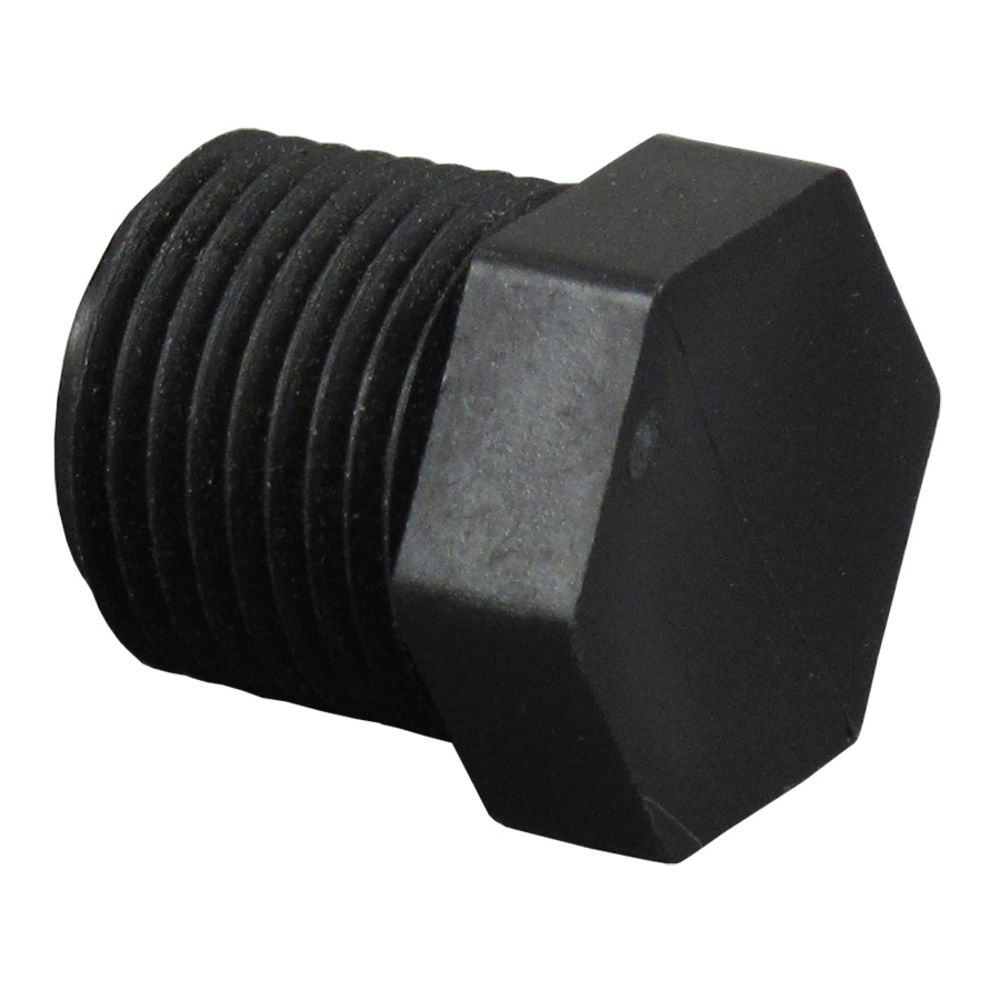 Pipe Plug Hex Head - 3/8" NPT Polypro Black