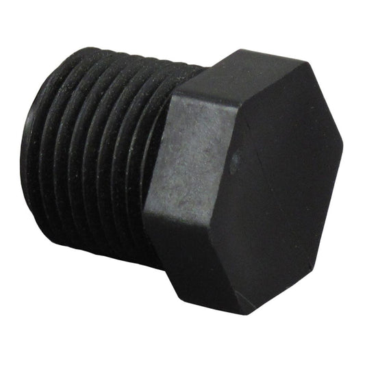 Pipe Plug Hex Head - 3/8" NPT Polypro Black