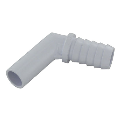 PushIn 45° ELBOW Barb Connector  - 3/8" ID Barb x 1/2" OD Stem