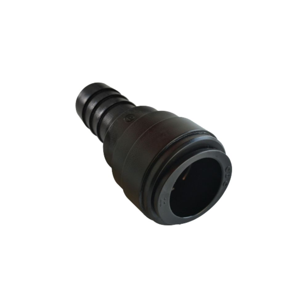 NeoFit - Acetal Black Barb Connector 22mm Tube x 1/2" barb