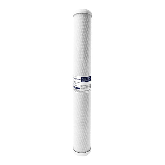 Neo-Pure CTO1-2520-S 2-1/2" x 20" Carbon Block Filter 5 Micron with 6 oz Siliphos CTO/Scale Prevention