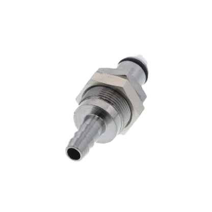 73000 NSF Valved Panel Mount Hose Barb Coupling Insert 1/4 ID Barb