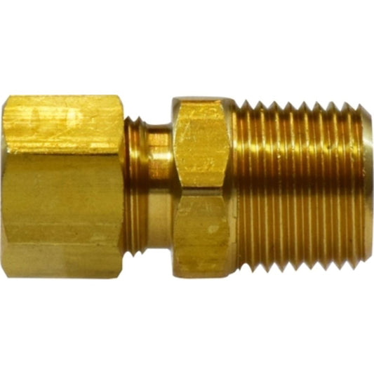 Brass 3/8" X 1/8" Compression X MIP Adapter