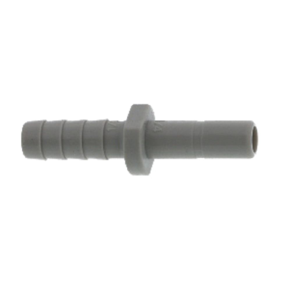 DMfit Stem Barb Straight Connector - 1/4" OD Stem x 1/4" ID Barb