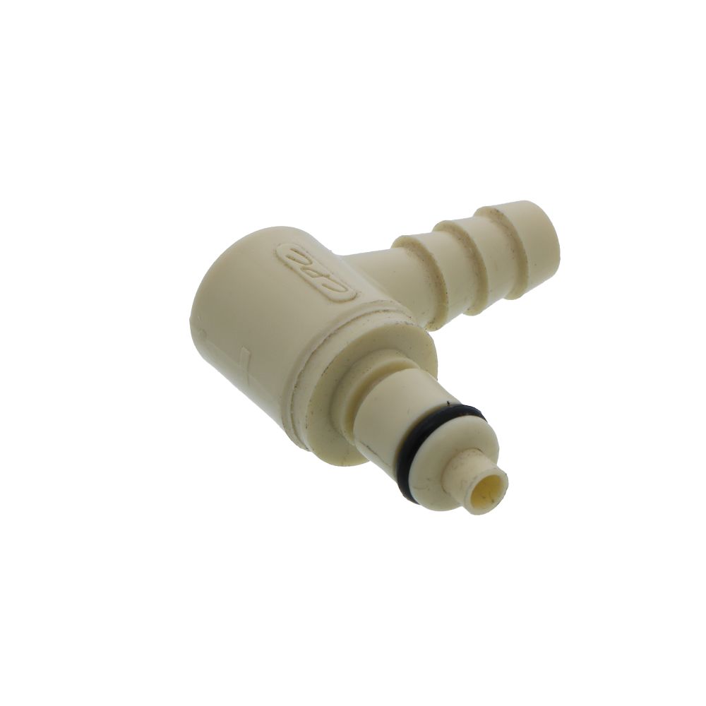 PMCD230412 Valved Elbow Hose Barb Coupling Insert 1/4 ID Barb