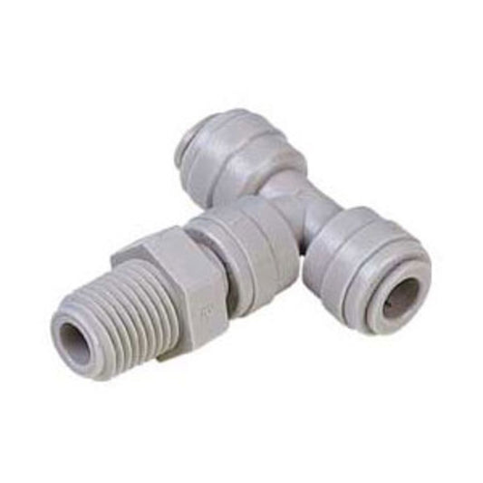 DMfit Male Tee Swivel - 5/16" Push-in x 3/8" NPTF