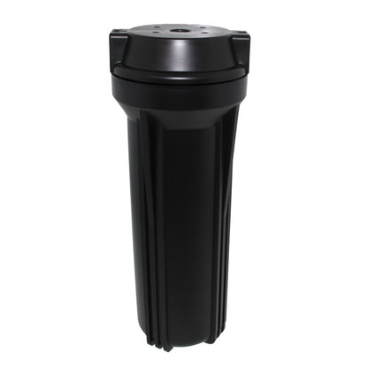 10" Neo-Pure SlimLine Flat Cap Housing NSF Black Cap/Black Sump 3/8" No Pressure Relief