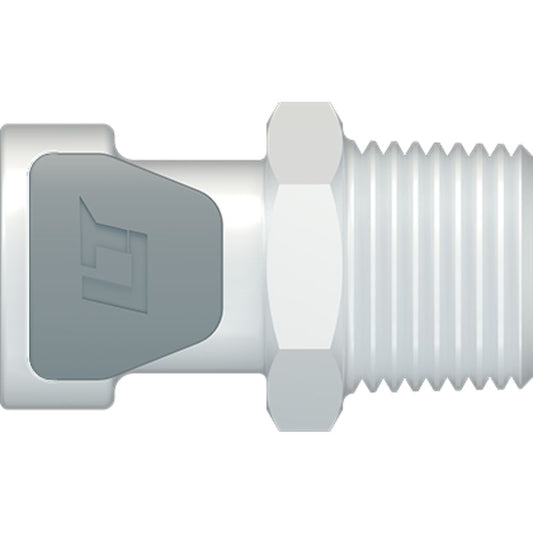 LinkTech 50AC Series Male Thread Female, Valved, 3/8" MNPT, Natural Acetal, Buna N