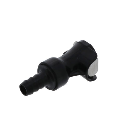 PLCD17005VB Valved In-Line Hose Barb Black Coupling Body 5/16 ID Barb Viton O-ring