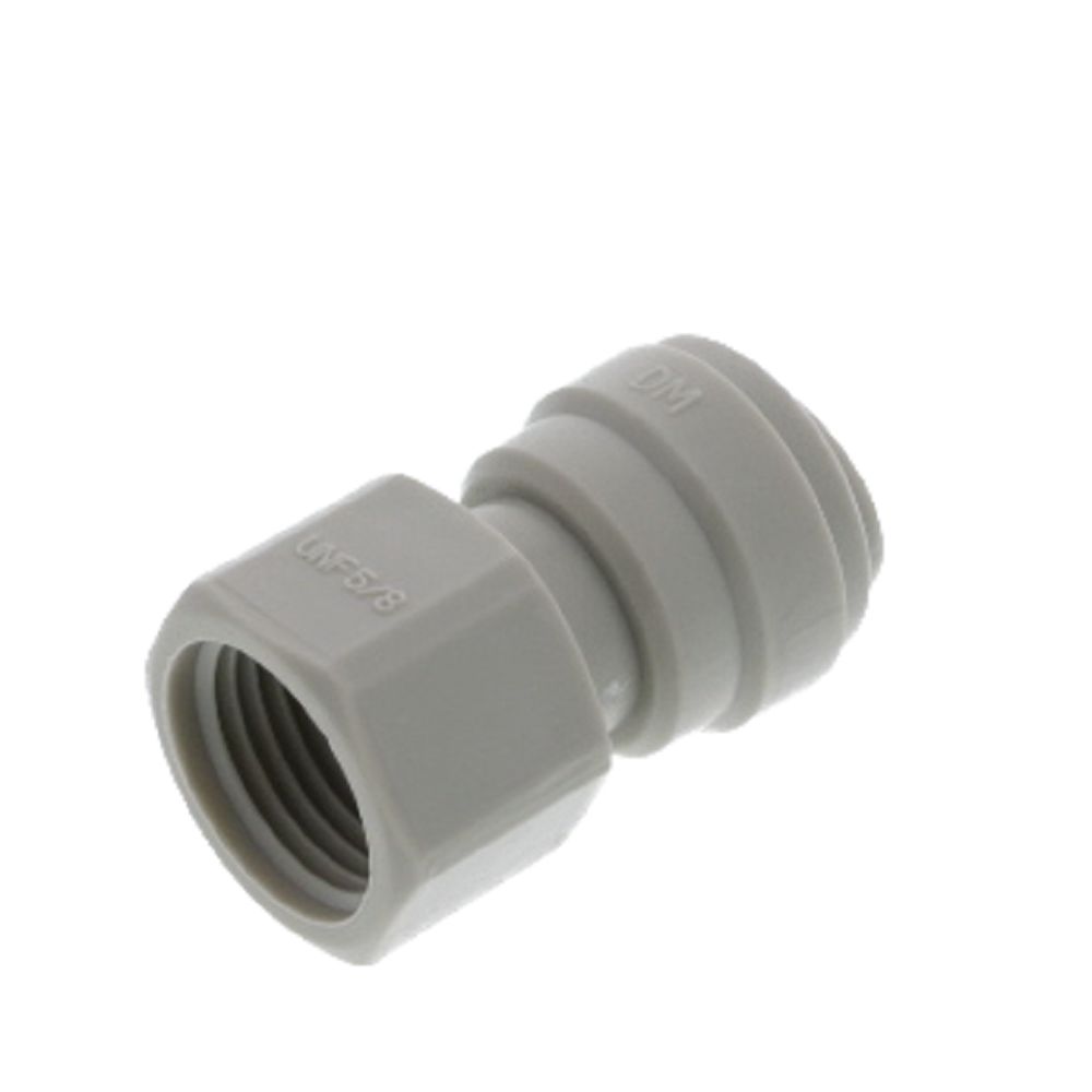 DMfit Female Flare Adapter - 3/8 Push-in x 5/8-18 UNF- V Type