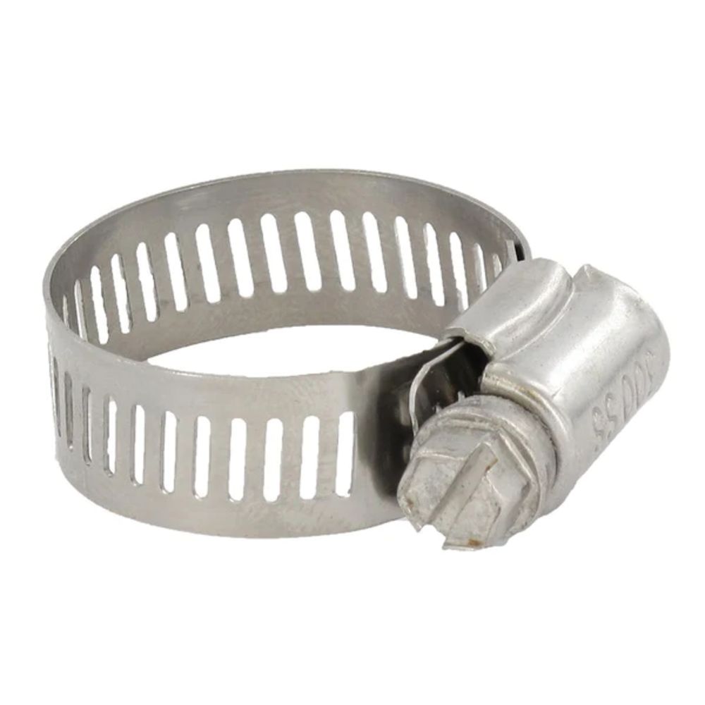 Stainless Steel Hose Clamp 201 SAE # 16 - 1/2" W, 1/4 Hex SS Screw [11/16" - 1-1/2]