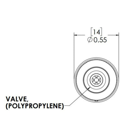 LinkTech 20PPV Inline Plug, Valved, 1/8" HB Almond Color