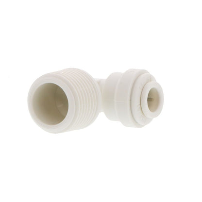 John Guest Fixed Elbow NPTF Polypro - 1/4 x 3/8 NPTF