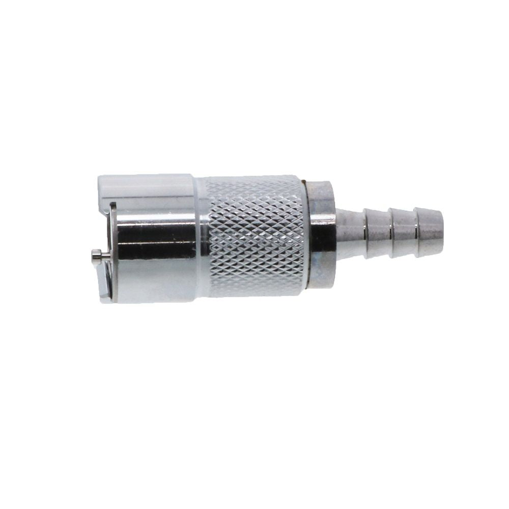 LCD17004V Valved In-Line Hose Barb Coupling Body - 1/4 ID Barb FKM [Viton] O-ring