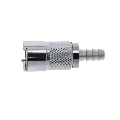 LCD17004V Valved In-Line Hose Barb Coupling Body - 1/4 ID Barb FKM [Viton] O-ring