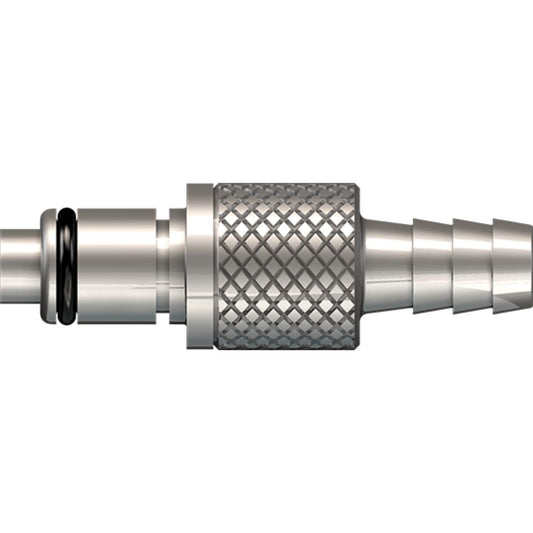 LinkTech 40CB Series Straight Male, Valaved, 5/16" HB, Chrome Brass, Buna N