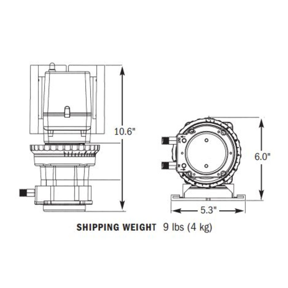 Stenner Classic Series Single Head Adjustable Output Pump [100psi] .8 to 17GPD 120V/60HZ 1/4W Santoprene