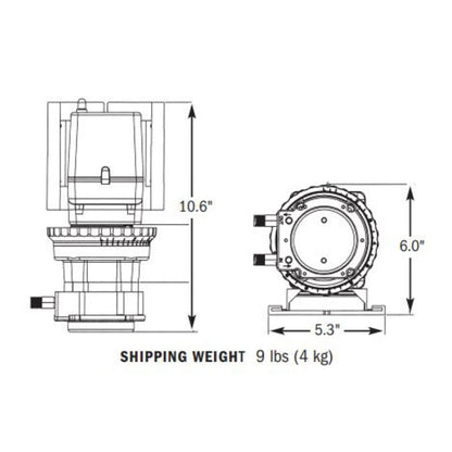 Stenner Classic Series Single Head Adjustable Output Pump [100psi] .8 to 17GPD 120V/60HZ 1/4W Santoprene