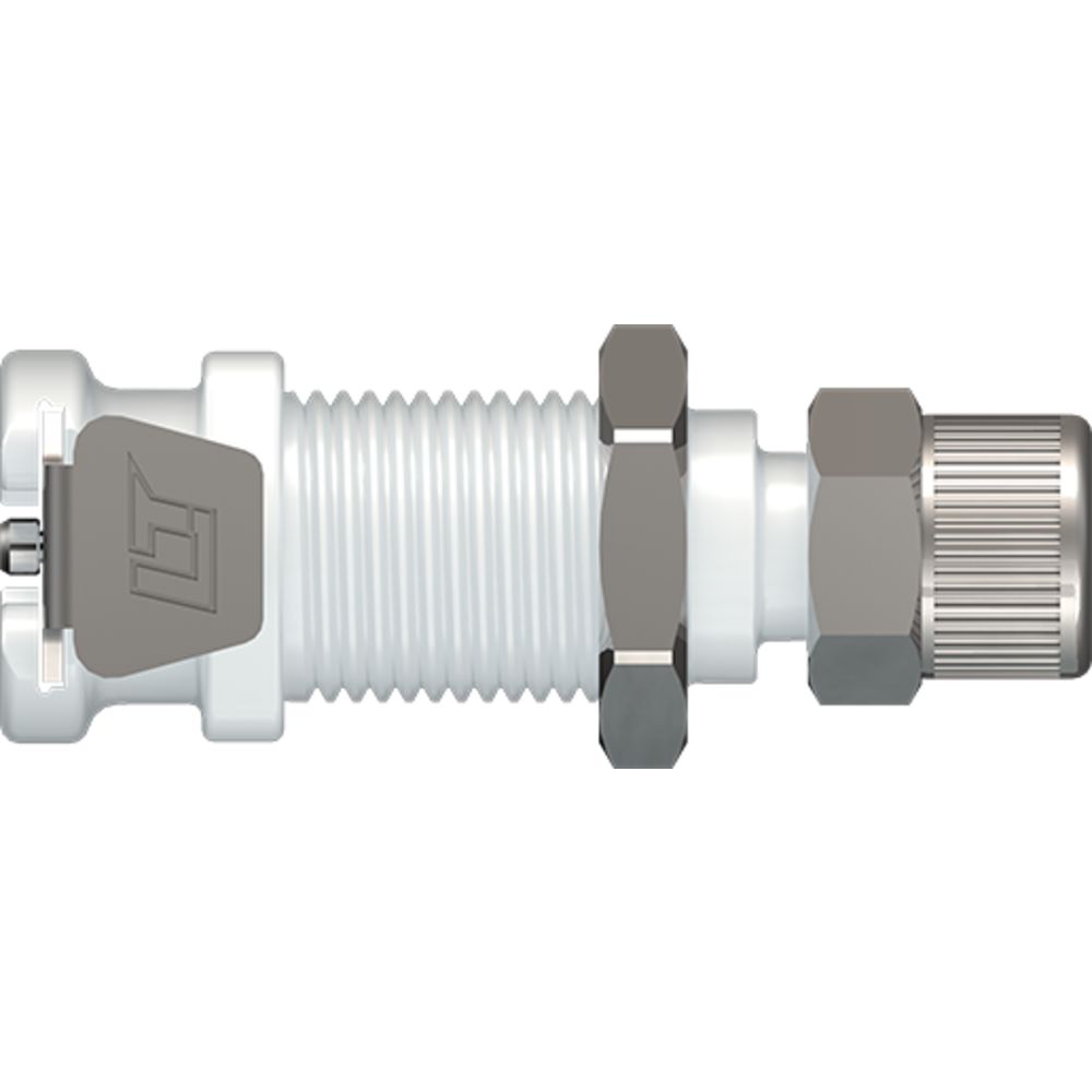 LinkTech 20AC Series Panel Mt. Female, Non-valved, 1/4" PTF, Natural Acetal