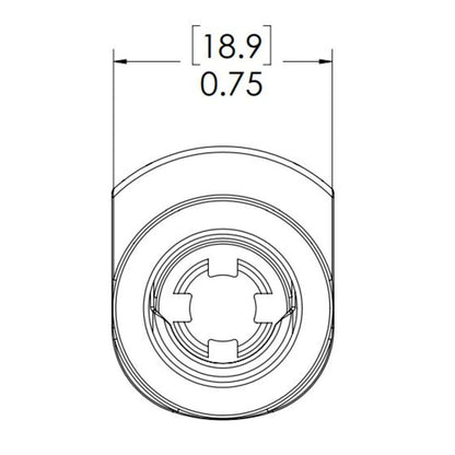 LinkTech 50AC Series Straight Female, Non-valved, 3/8" HB, Natural Acetal Long Body