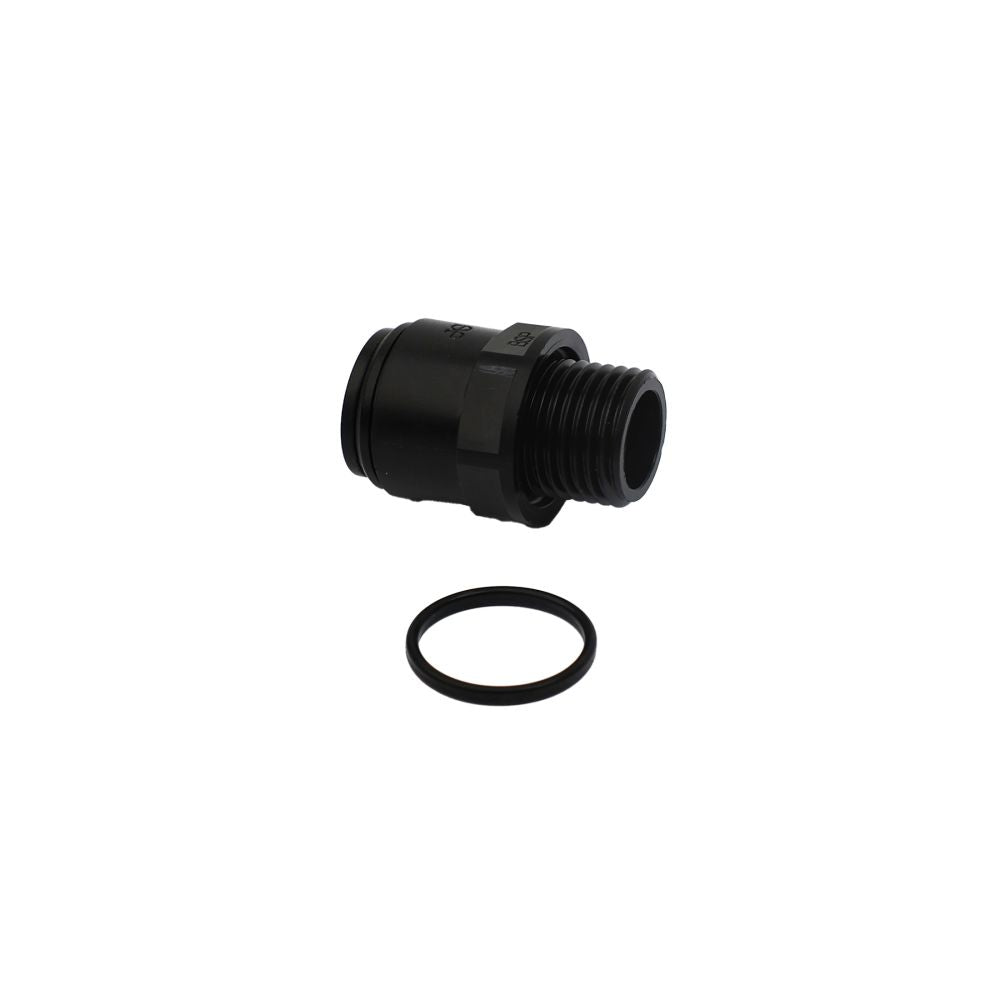 John Guest Male Connector BLACK ACETAL - 15mm x 1/2 BSPP