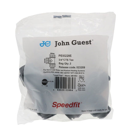 John Guest Black Union Tee - 3/4 CTS