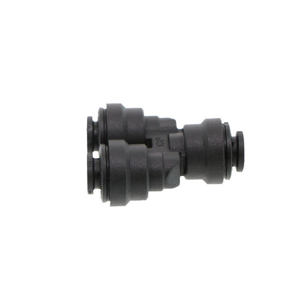 John Guest Two Way Divider Black Polypropylene - 1/4